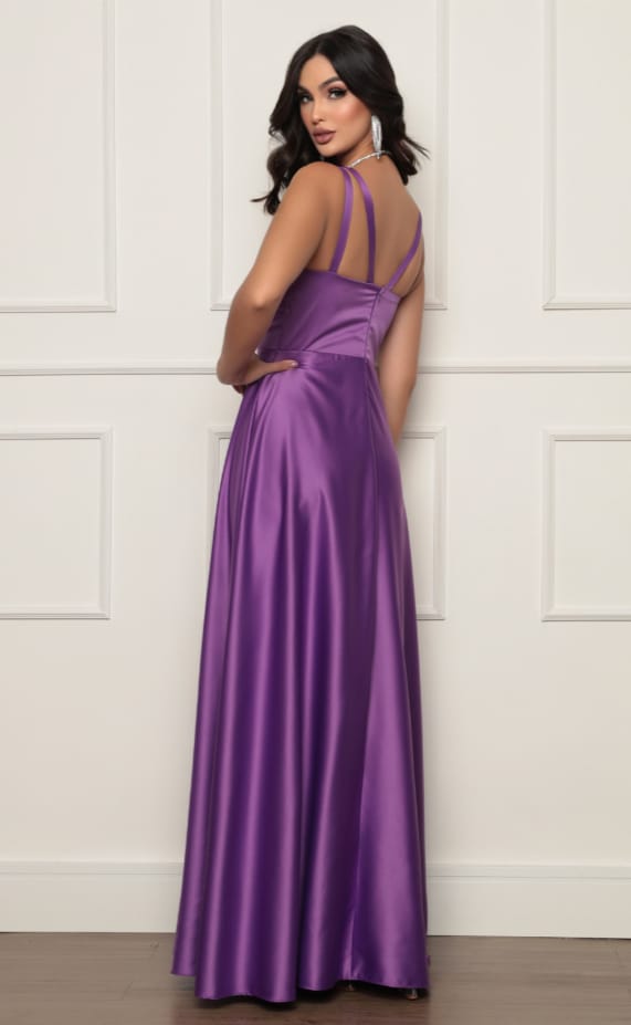 Vestido longo com Fenda