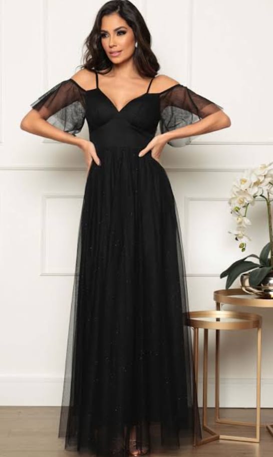 Vestido longo em Tule
