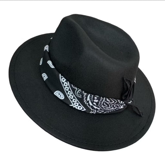 Chapéu Fedora com Bandana