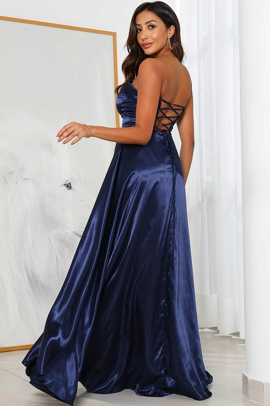 VESTIDO OMBRO AMOSTRA ACETINADO MELISSA