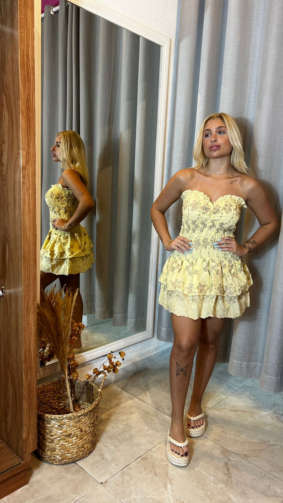 VESTIDO TOMARA QUE CAIA LASTEX