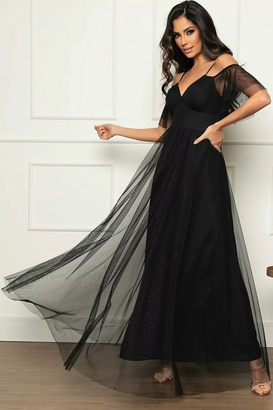 Vestido longo em Tule