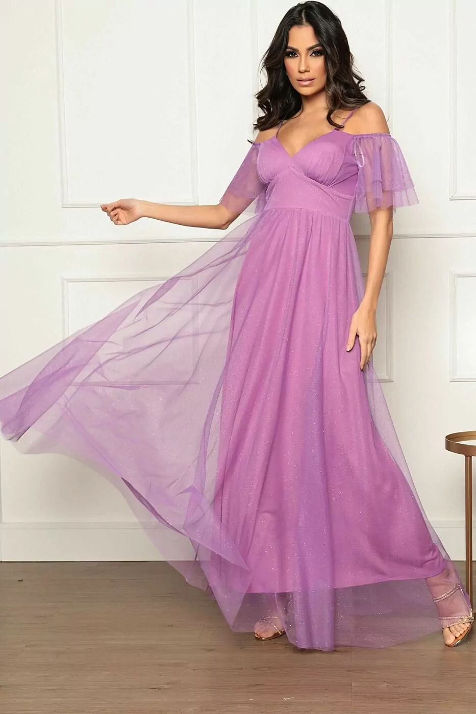 Vestido longo em Tule