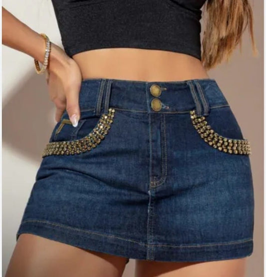 Short saia Jeans Pitbull