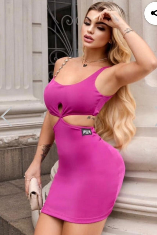 Vestido Chocolate Decote Lateral