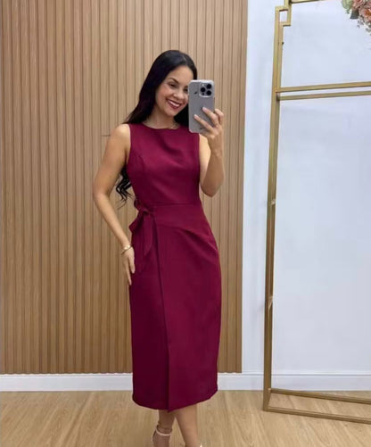 VESTIDO ANA MIDI ALFAIATARIA