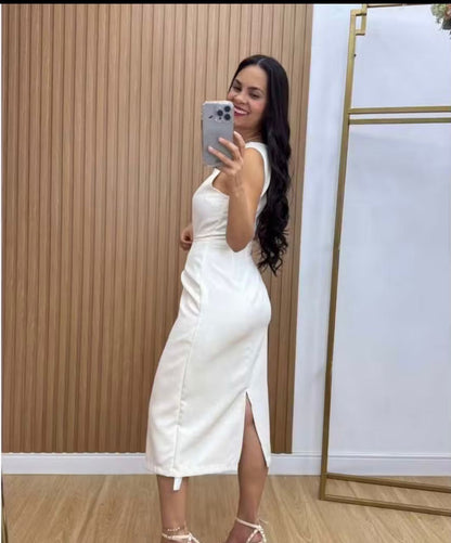 VESTIDO ANA MIDI ALFAIATARIA