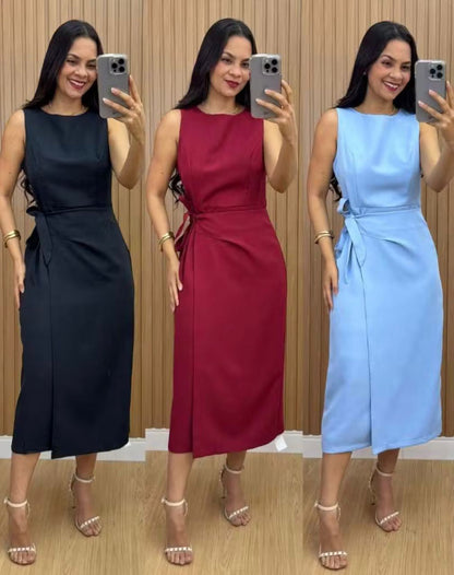 VESTIDO ANA MIDI ALFAIATARIA