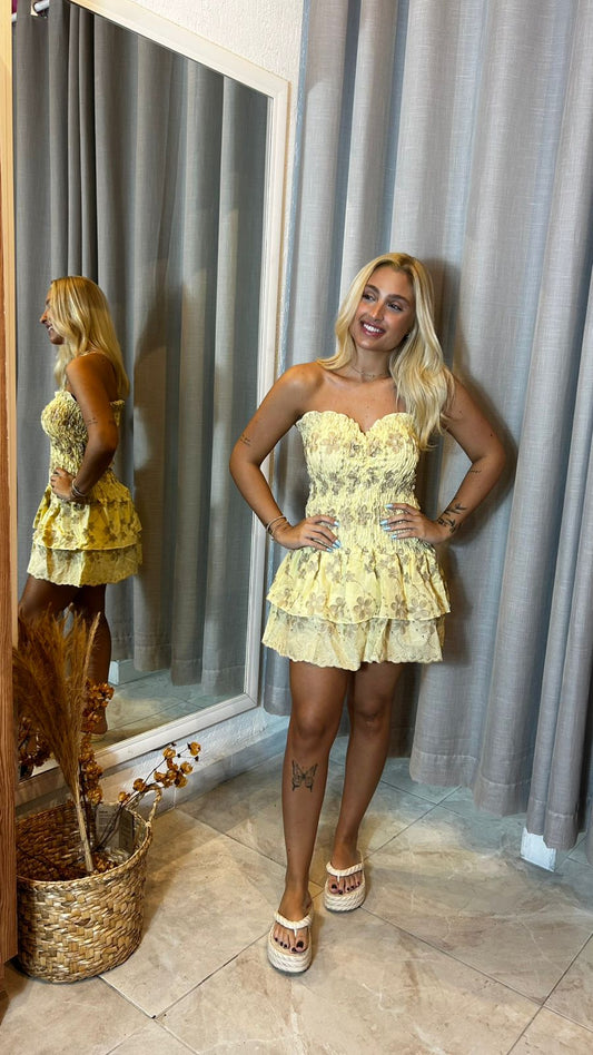VESTIDO TOMARA QUE CAIA LASTEX